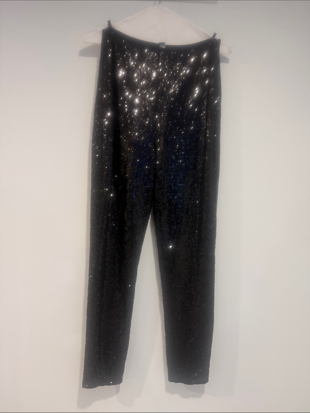 Aqua Black Sequin Leggings
